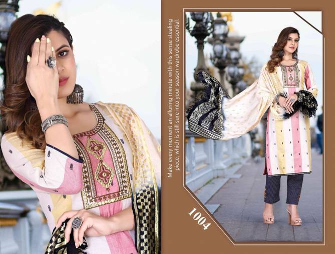 Riya Savriya 1 Fancy Cotton Ethnic Wear Kurti Pant With Dupatta Readymade Collection